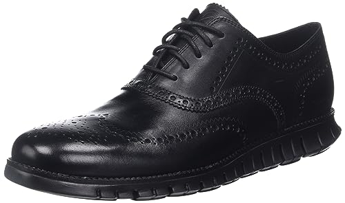 Cole Haan Sapato Oxford masculino Zerogrand Wing Ox Leather, Preto